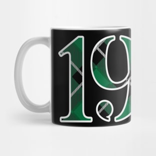 19 Sports Jersey Number Green Black Flannel Mug